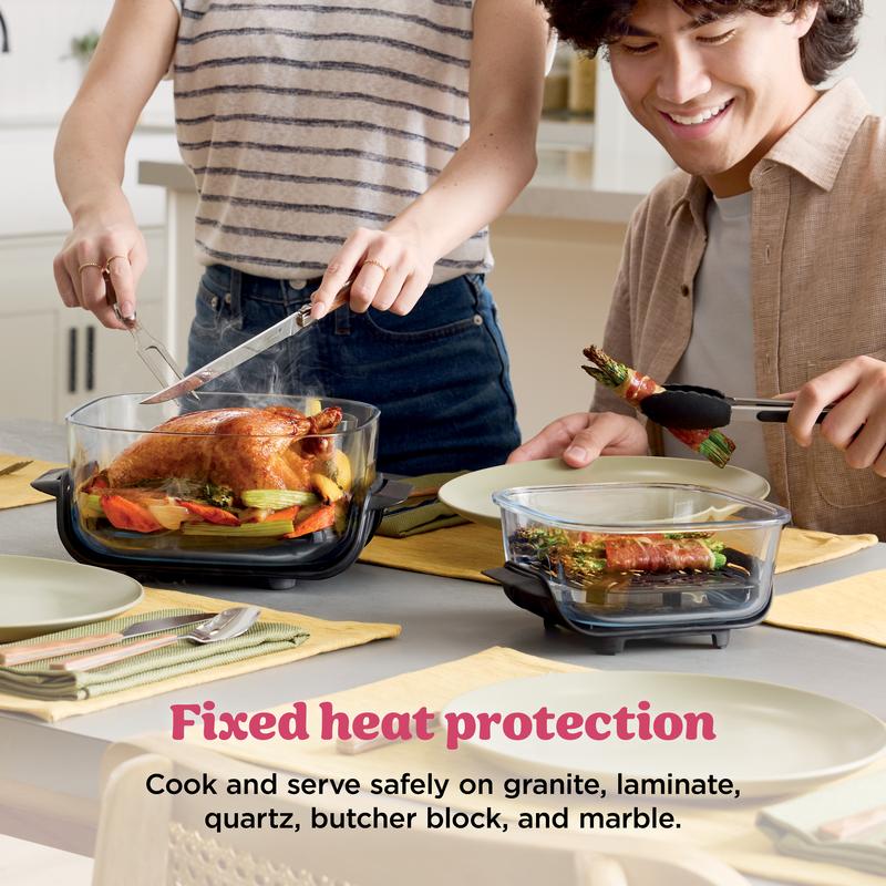 Crispi 4-in-1 Portable Glass Air Fryer Cooking System